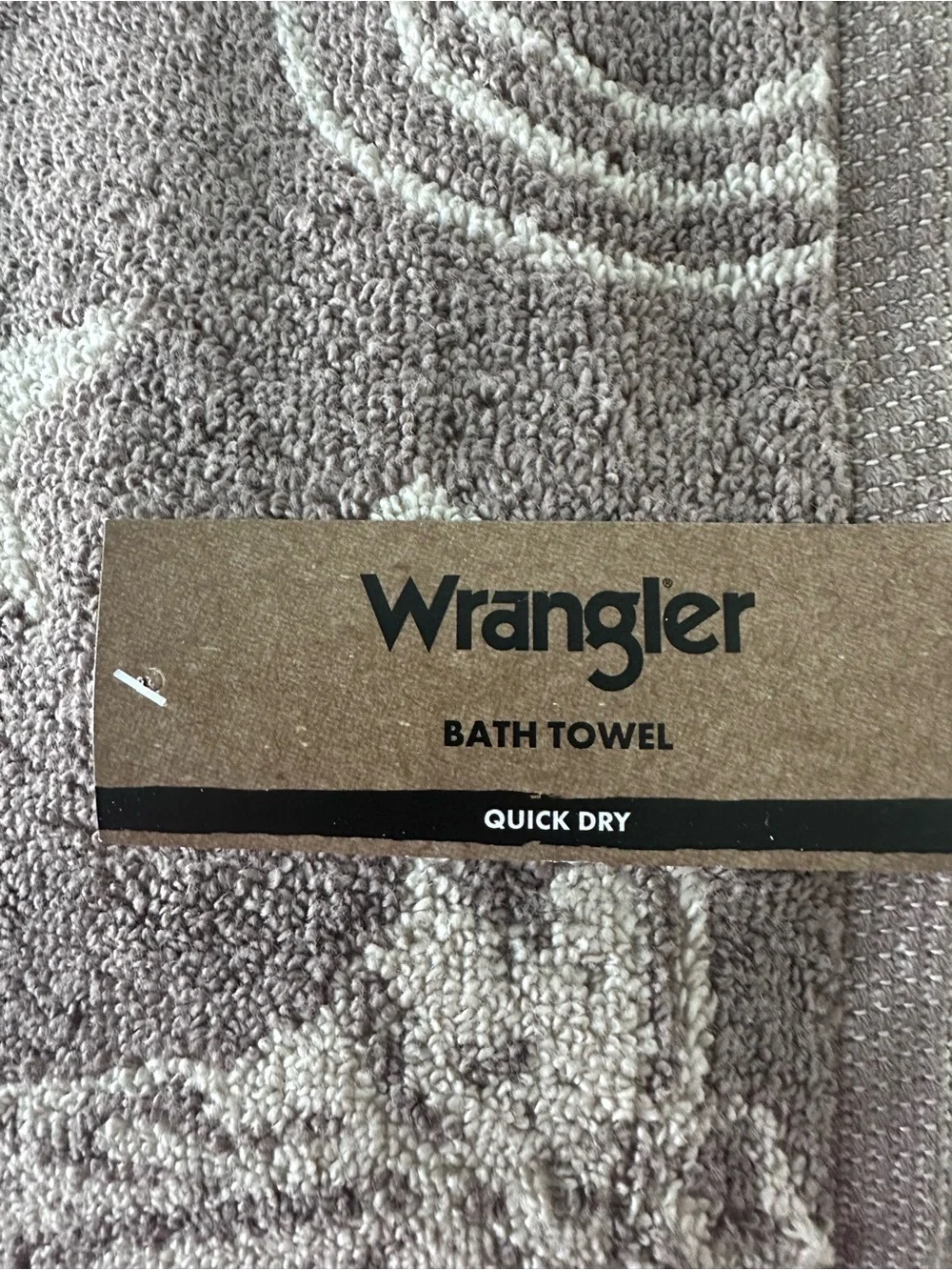 Wrangler Bath Towel 28x52 🤠 Western Cowboy Boots Hat Brown Quick Dry NWT